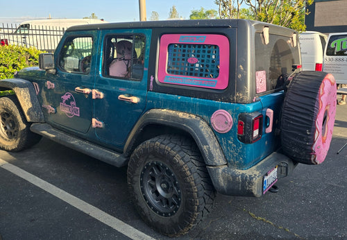 Removable Rear Side Windows (2 units) for 2018+ Jeep JL Wrangler