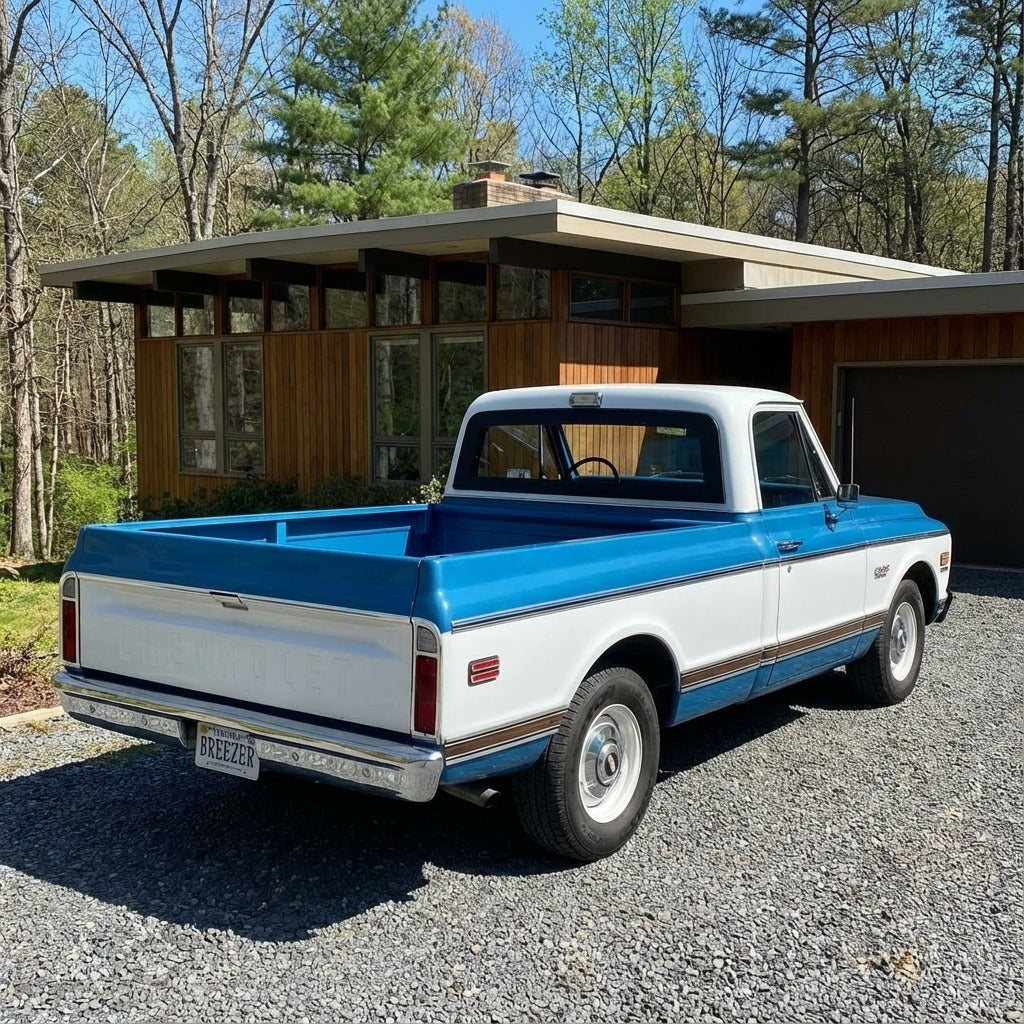 Breezer window with ABS frame on a 1967-1972 GMC C/K pickup truck