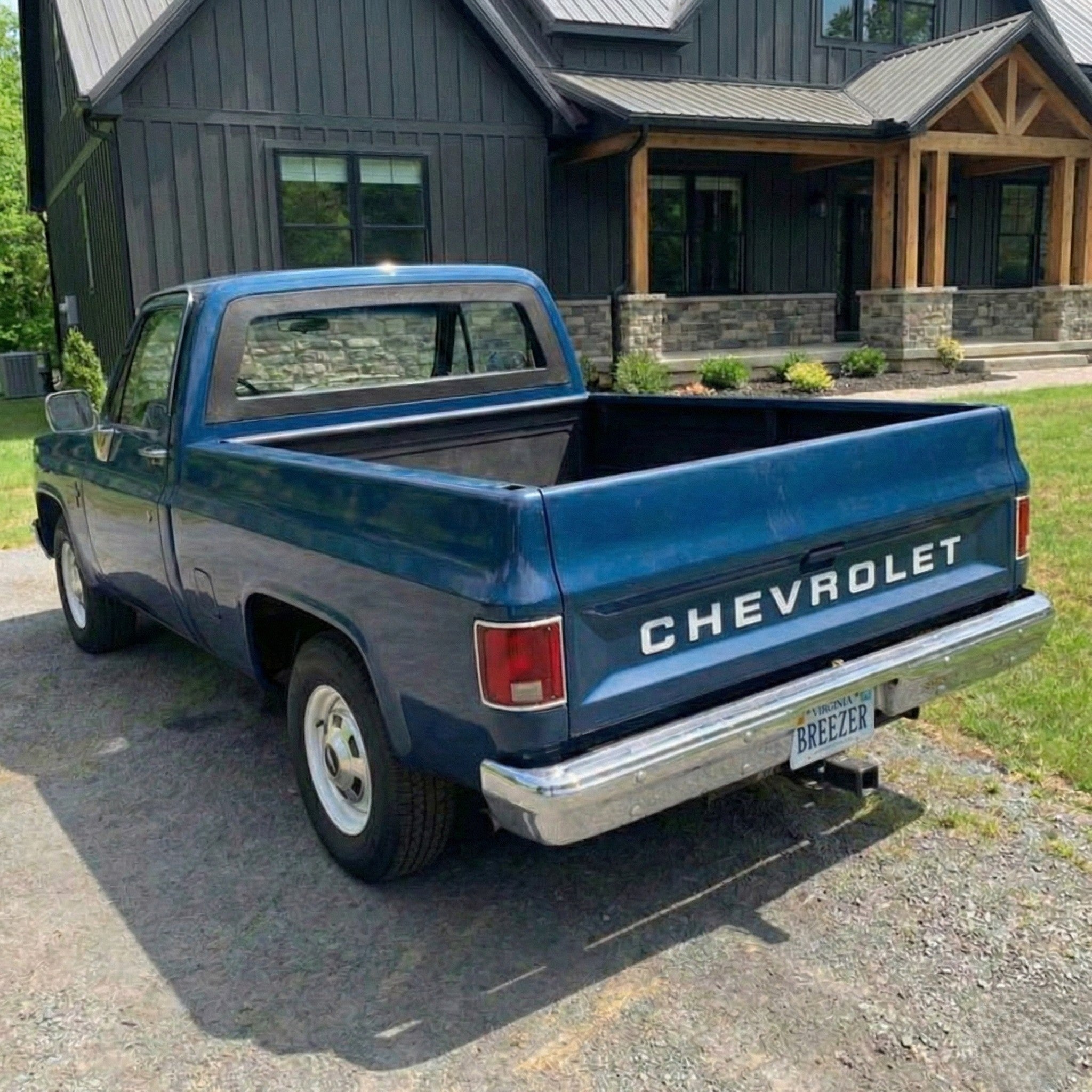 Breezer window with ABS frame on a 1973-1987 Chevy C/K pickup truck