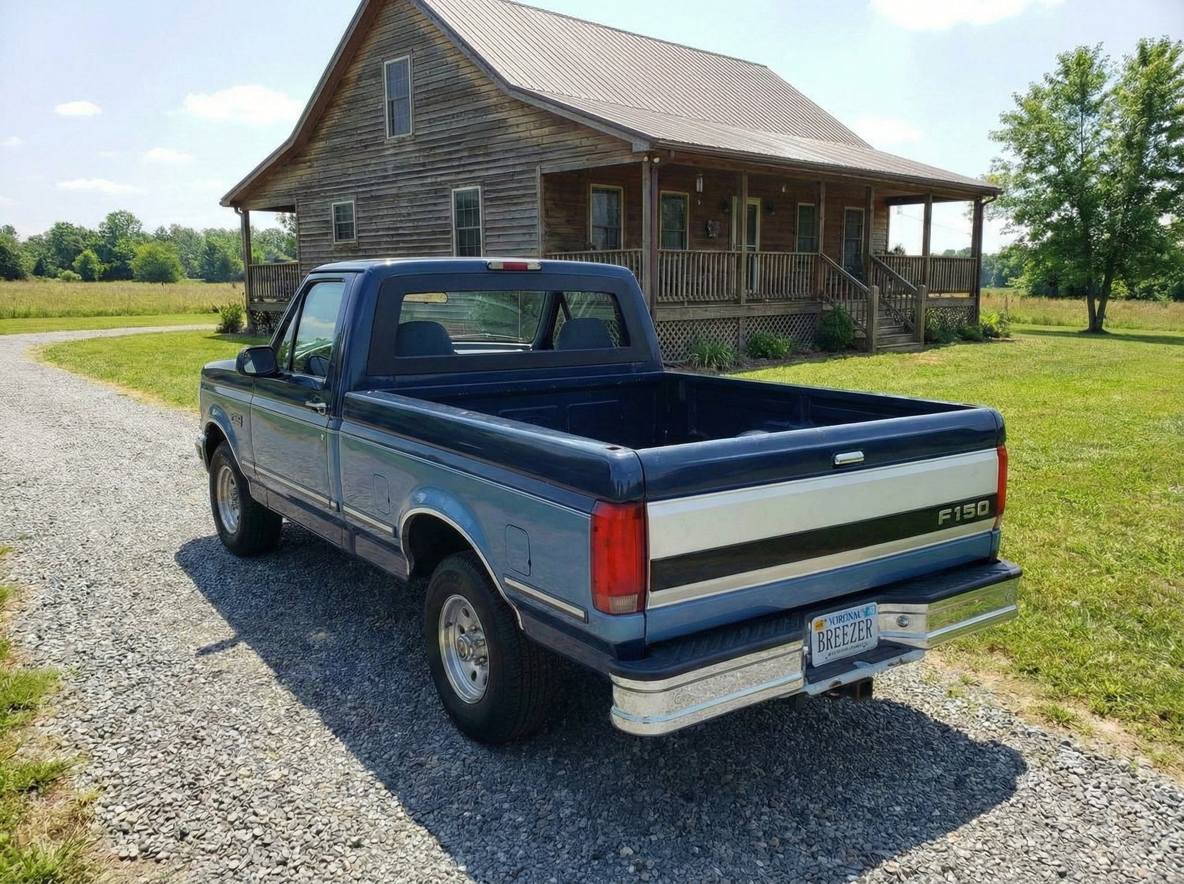 Breezer window with ABS frame on a 1973-1996 Ford F-150 pickup truck