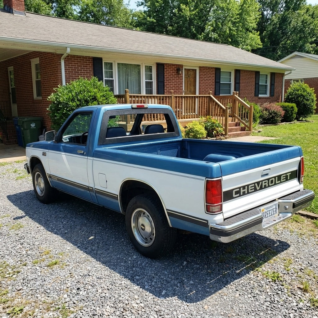 Breezer window with ABS frame on a 1982-1993 Chevy S-10 pickup truck
