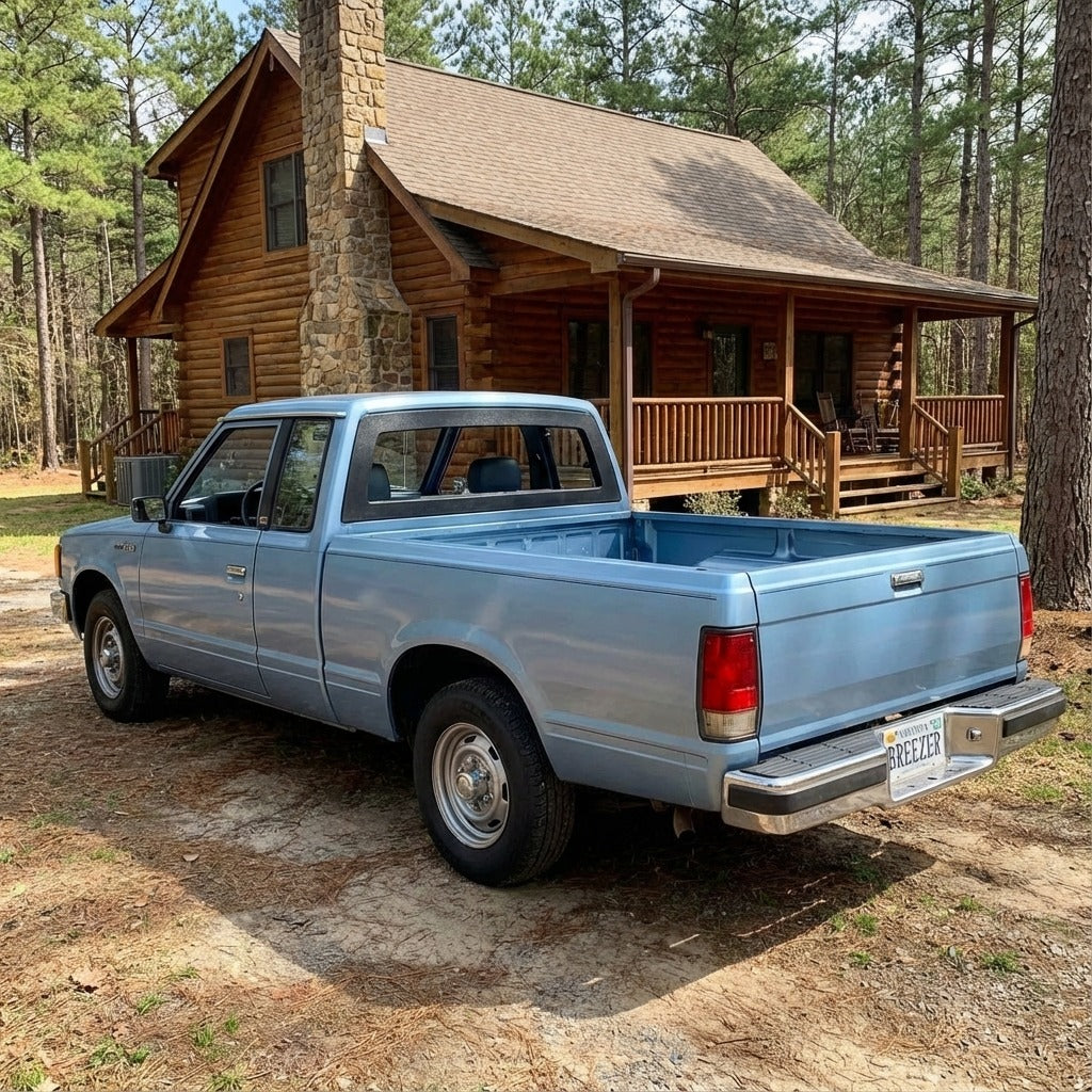 Breezer window with ABS frame on a 1983-1986 Nissan 720 Kingcab pickup truck