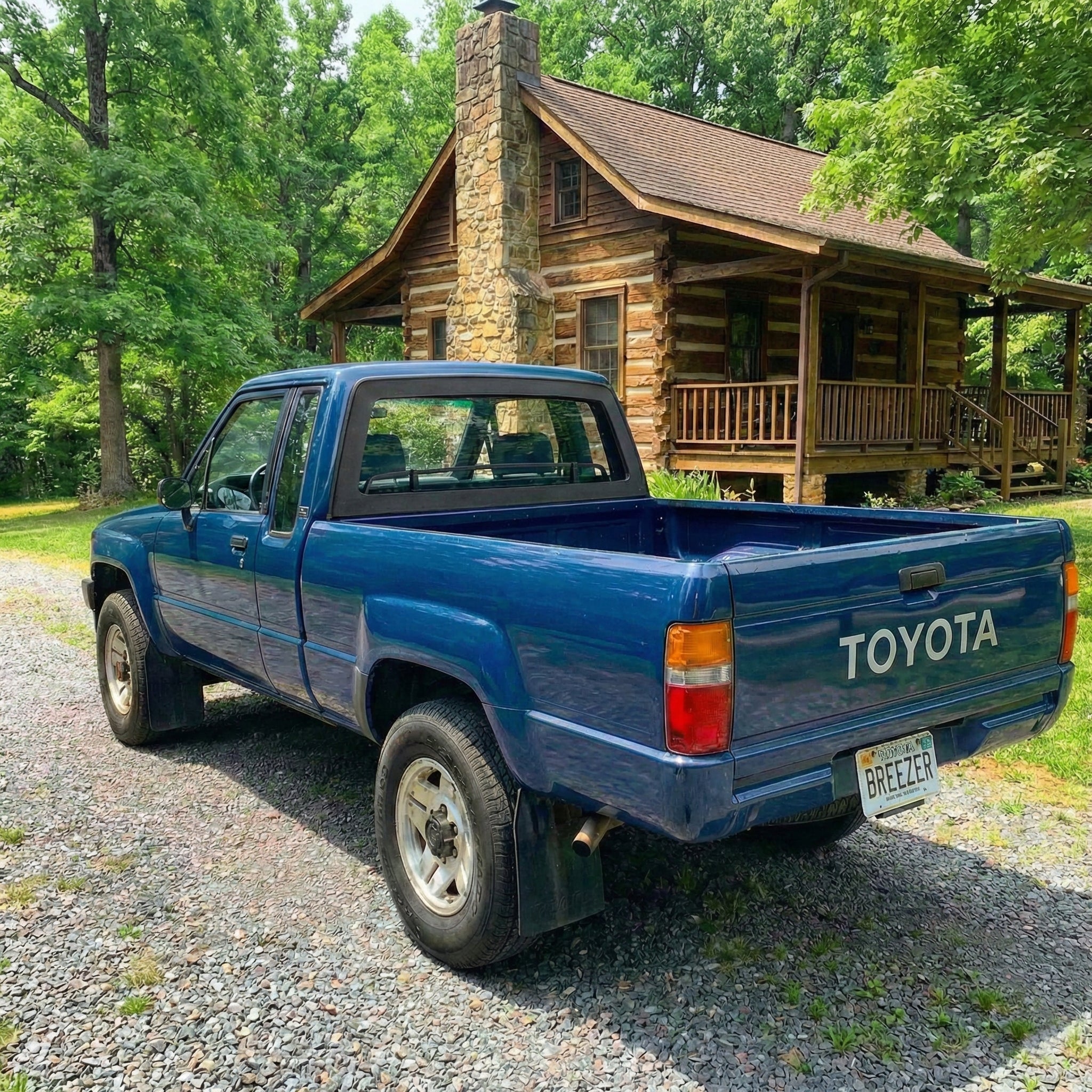 Breezer window with ABS frame on a 1984-1988 Toyota XtraCab pickup truck