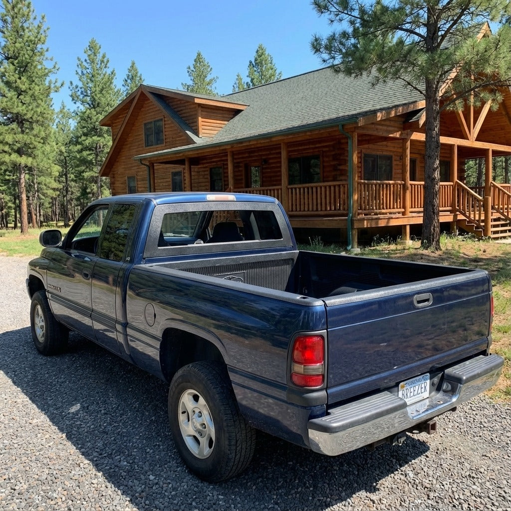 Breezer window with ABS frame on a 1994-2001 Dodge RAM pickup truck