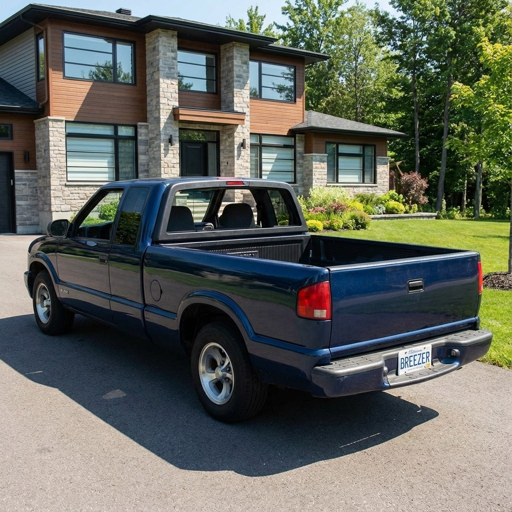 Breezer window with ABS frame on a 1994-2004 Chevy S-10 pickup truck