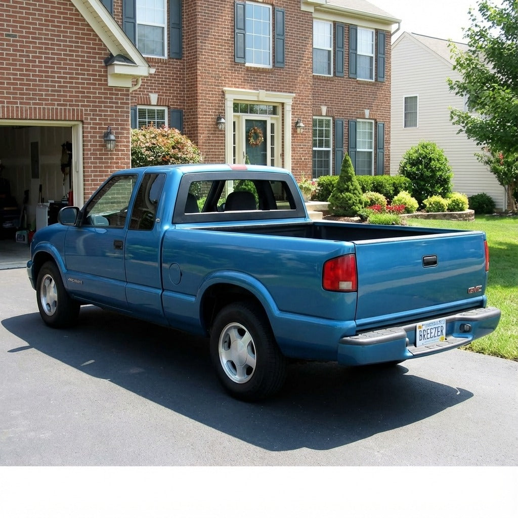 Breezer window with ABS frame on a 1994-2004 GMC Sonoma pickup truck