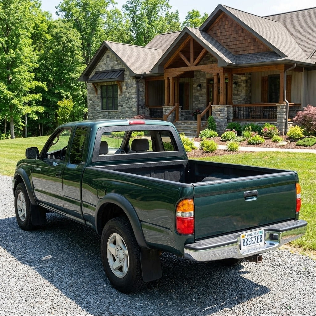 Breezer window with ABS frame on a 1996-2004 Toyota Tacoma pickup truck