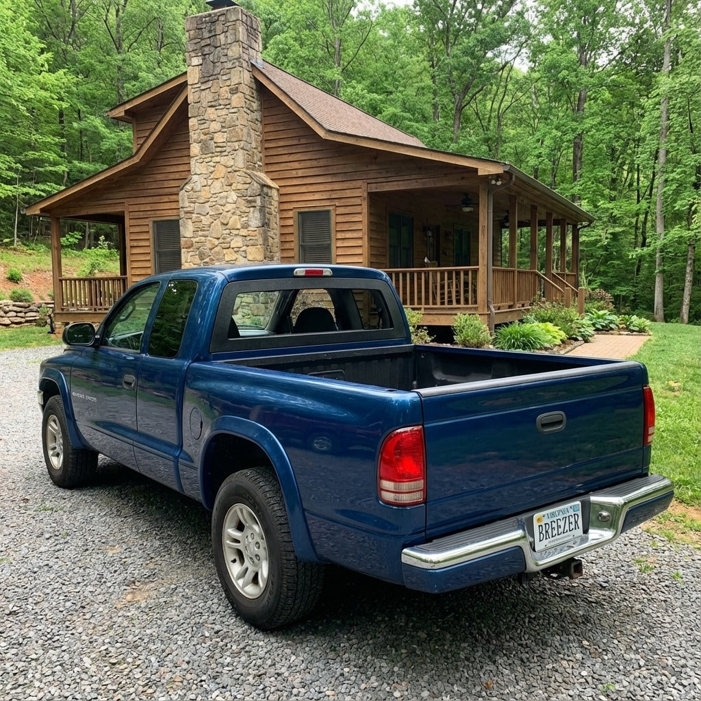 Breezer window with ABS frame on a 1997-2004 Dodge Dakota pickup truck