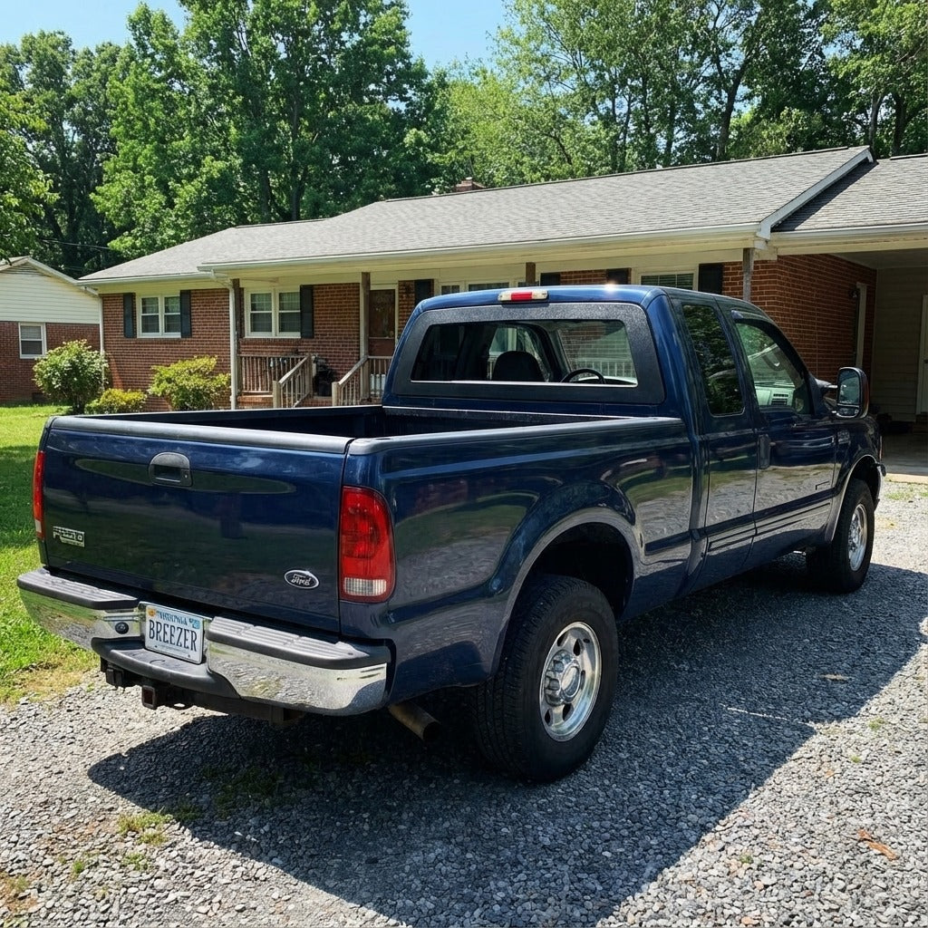Breezer window with ABS frame on a 1999-2007 Ford Super Duty pickup truck