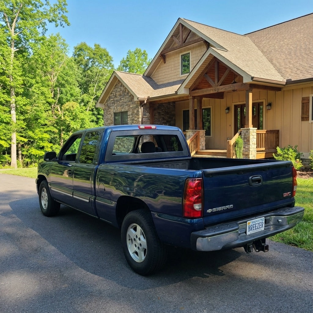 Breezer window with ABS frame on a 1999-2013 GMC Sierra pickup truck