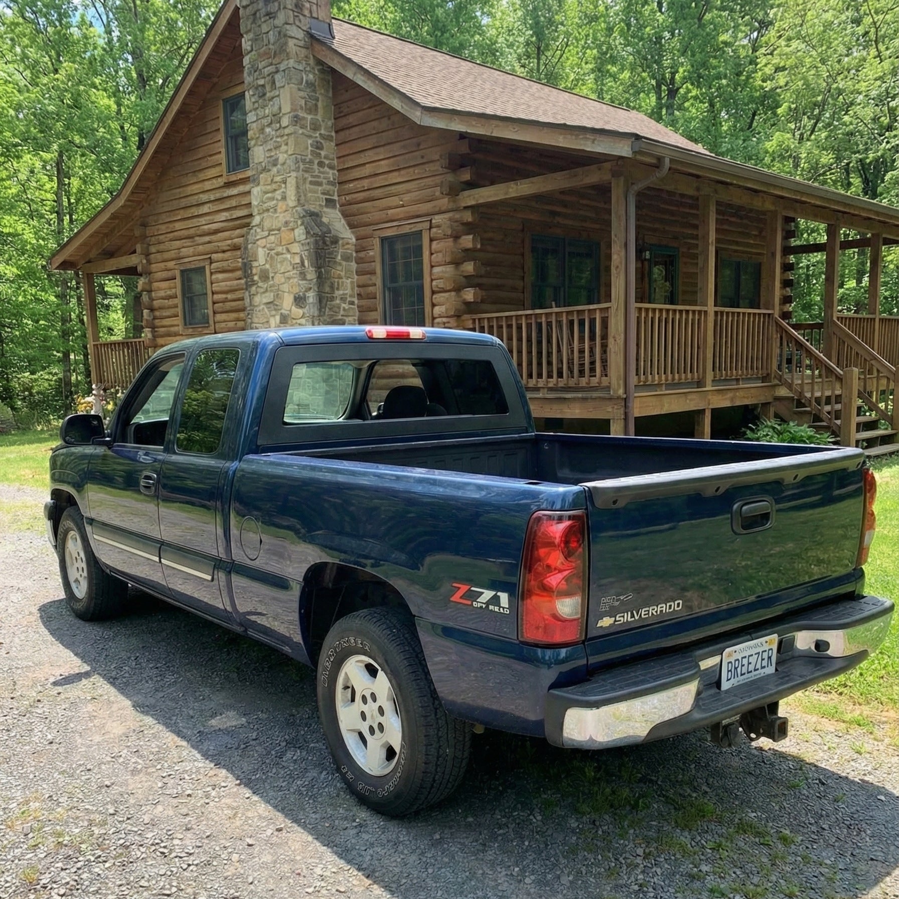 Breezer window with ABS frame on a 1999-2013 Chevy Silverado pickup truck