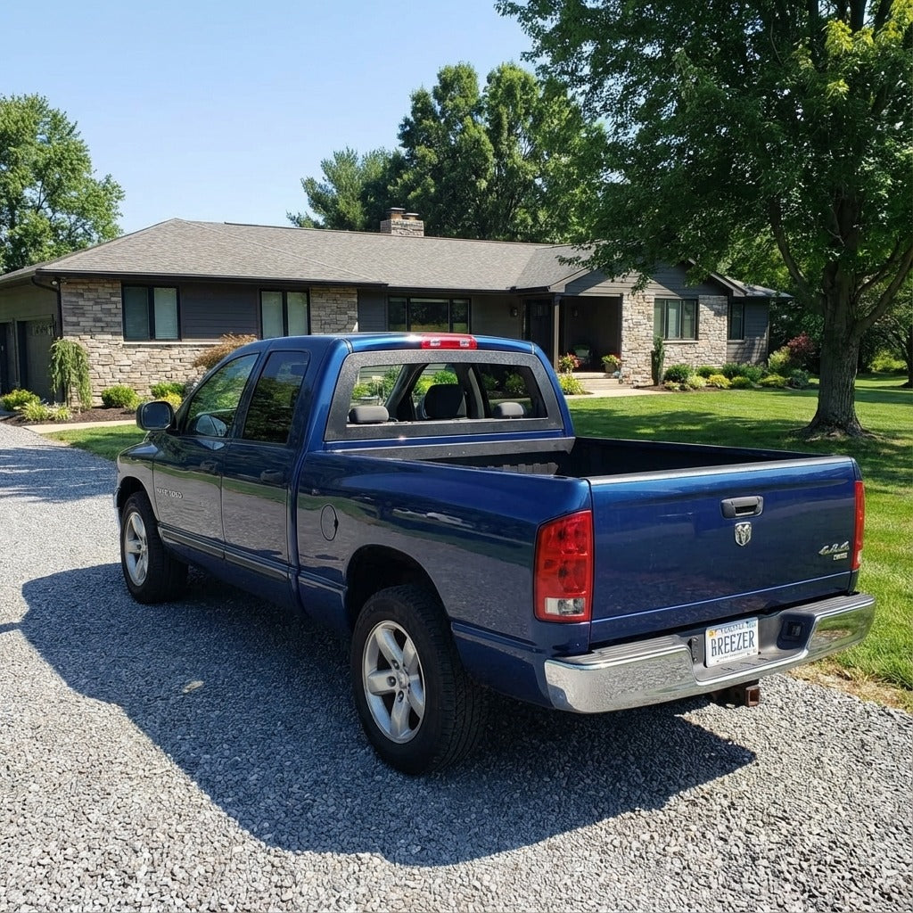 Breezer window with ABS frame on a 2002-2008 Dodge RAM 1500 pickup truck