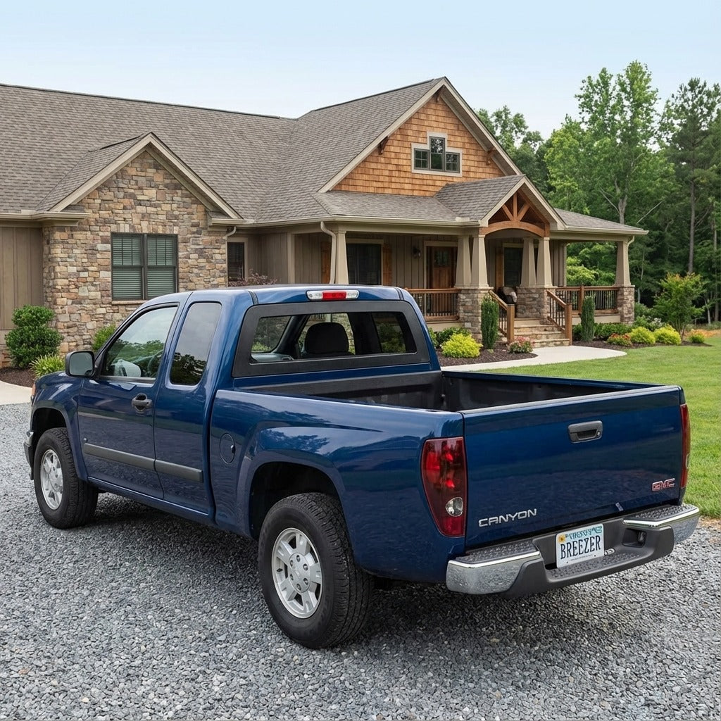 Breezer window with ABS frame on a 2004-2012 GMC Canyon pickup truck