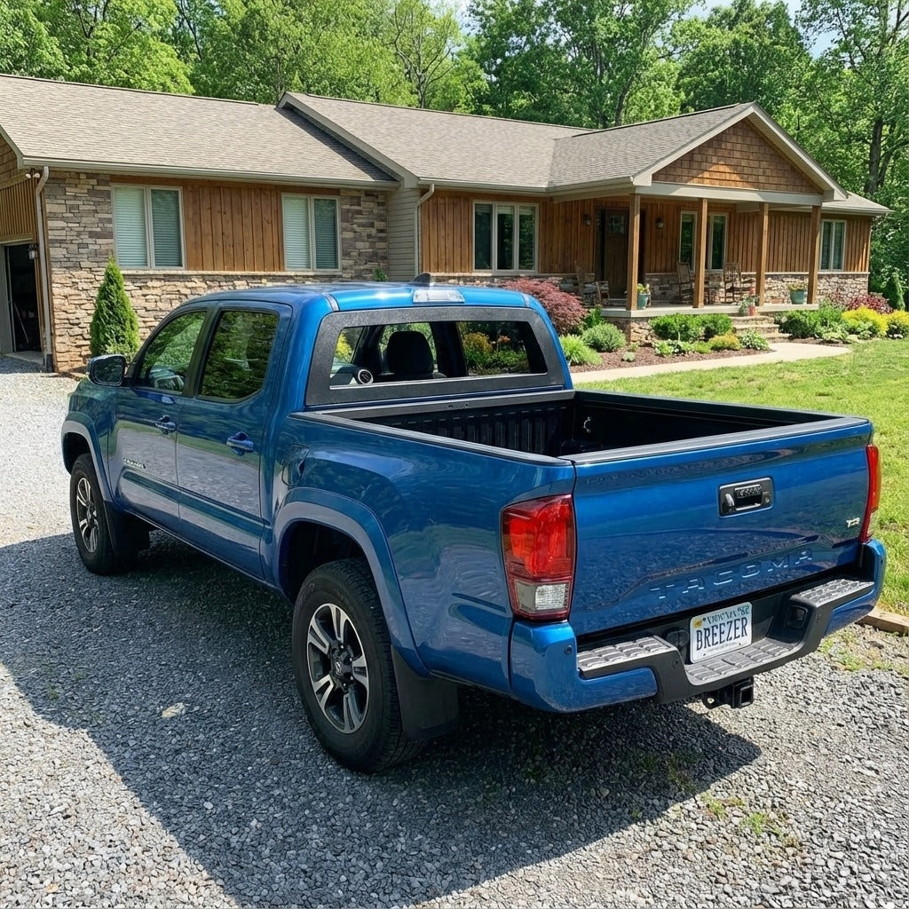 Breezer window with ABS frame on a 2005-2023 Toyota Tacoma pickup truck
