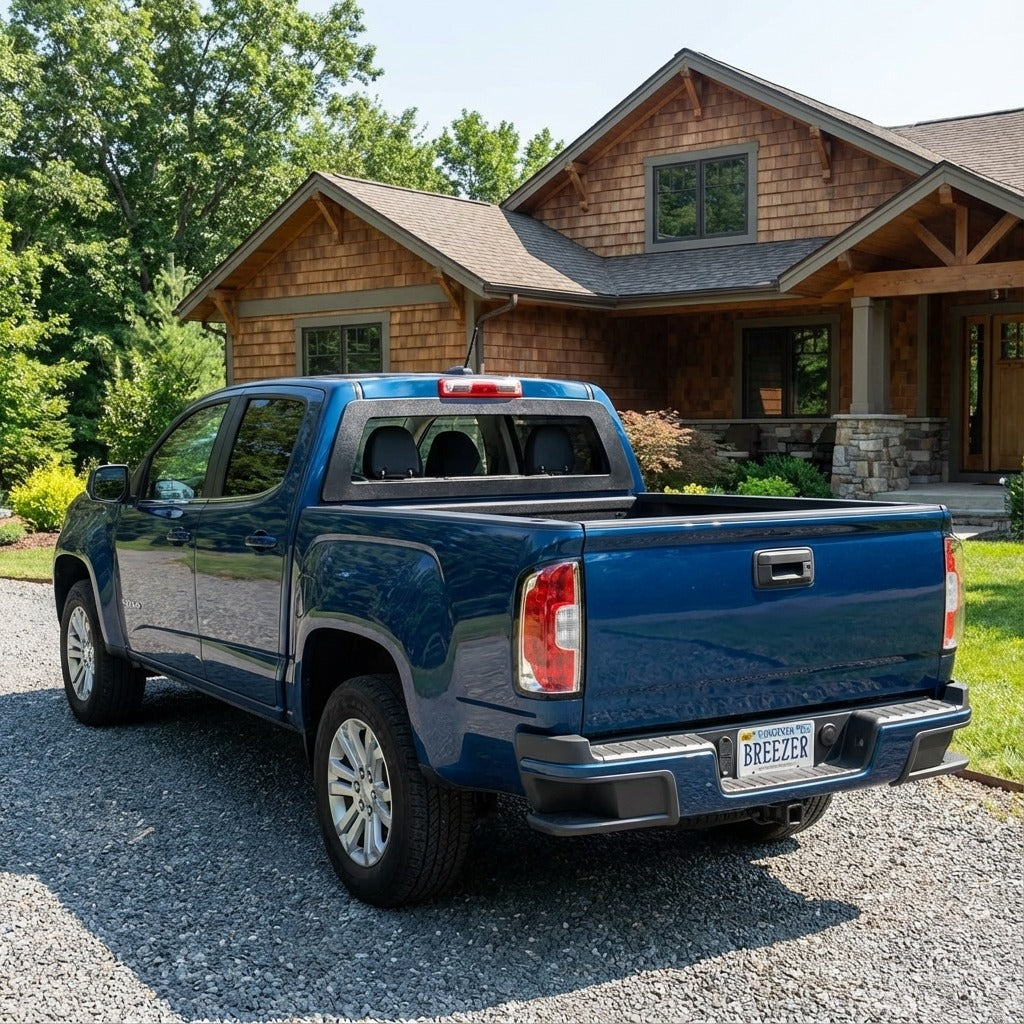 Breezer window with ABS frame on a 2015+ GMC Canyon pickup truck