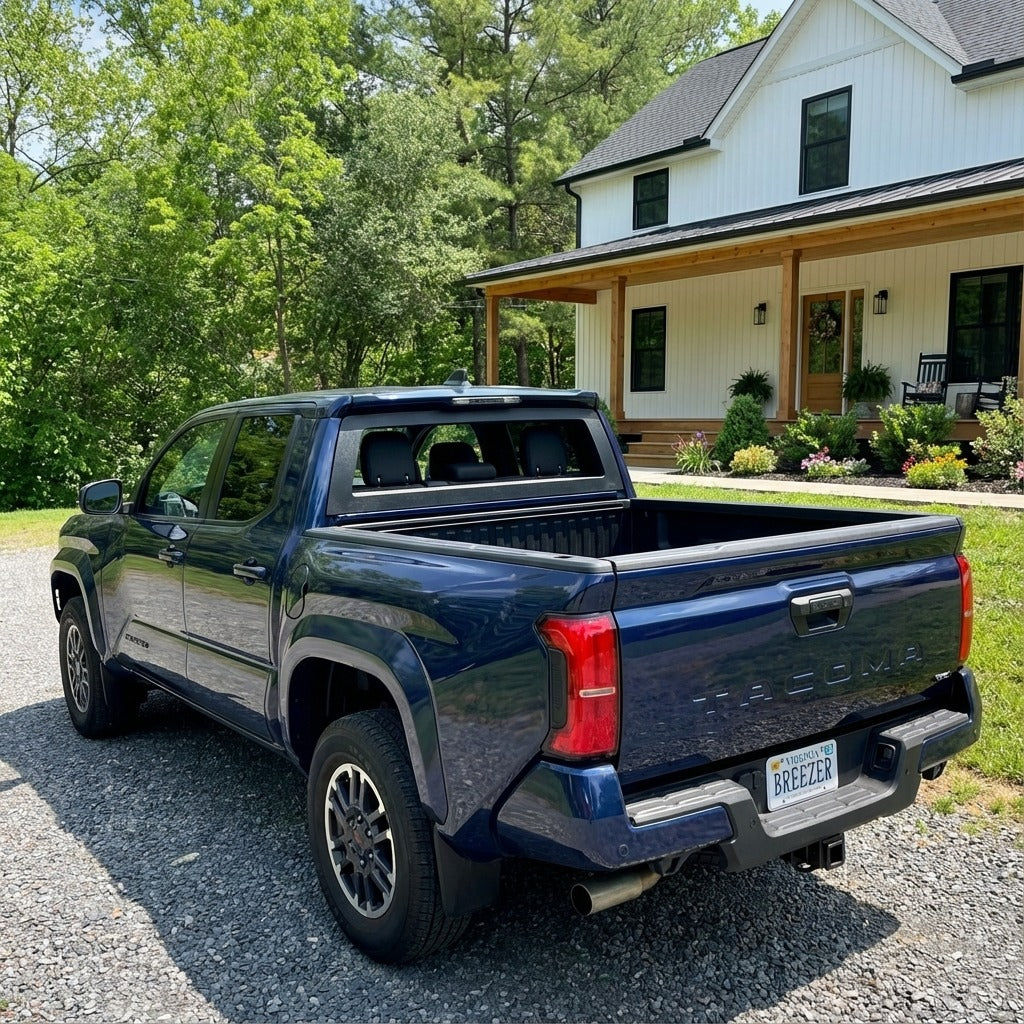 Breezer window with ABS frame on a 2024+ Toyota Tacoma pickup truck